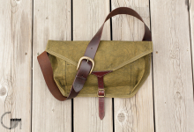 Hand-Dyed Canvas & Leather Cross Body Bag, 2017